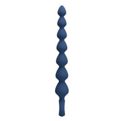 MR PLAY - PERLAS ANALES DE SILICONA AZUL Y TAPÓN ANAL 26,7 CM