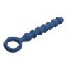 MR PLAY - PERLAS ANALES DE SILICONA AZUL Y TAPÓN ANAL -Ø- 3,4 CM - 28,5 CM