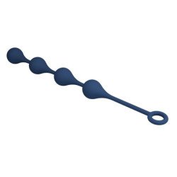 MR PLAY - PERLAS ANALES DE SILICONA AZUL TALLA L 42,6 CM