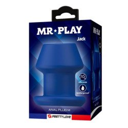 MR PLAY - JACK BLUE TAPÓN ANAL HUECO DE SILICONA TALLA M
