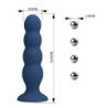 MR PLAY - TAPÓN ANAL CON 4 BOLAS METÁLICAS Y VENTOSA AZUL
