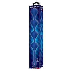 MR PLAY - PERLAS ANALES DE SILICONA AZUL TALLA XL 52,5 CM
