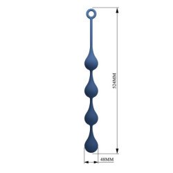 MR PLAY - PERLAS ANALES DE SILICONA AZUL TALLA XL 52,5 CM