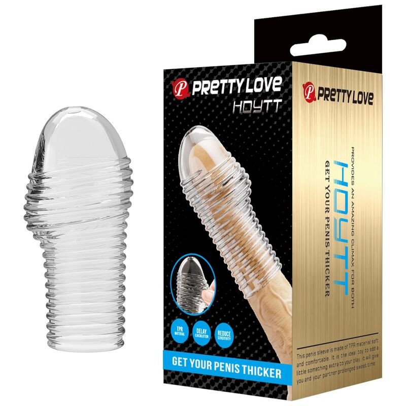 PRETTY LOVE - FUNDA PARA PENE CALIENTE CONSIGUE UN PENE MÁS GRUESO TRANSPARENTE