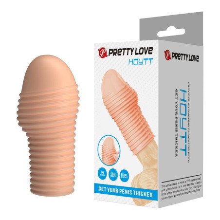 PRETTY LOVE - FUNDA PARA PENE CALIENTE CONSIGUE UN PENE MÁS GRUESO COLOR NATURAL