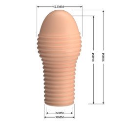 PRETTY LOVE - FUNDA PARA PENE CALIENTE CONSIGUE UN PENE MÁS GRUESO COLOR NATURAL