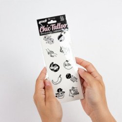 SET DE 10 TATTOOS TEMPORALES - SPICY COLLECTION CHIC TATTOO SECRET PLAY