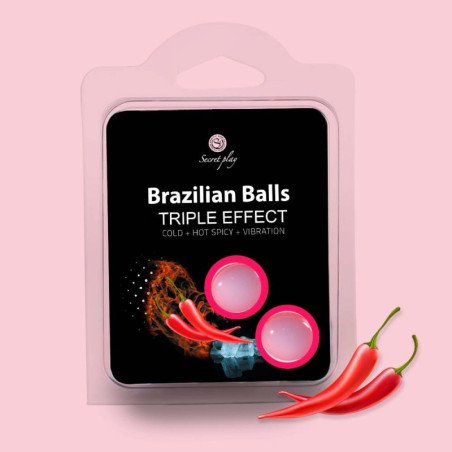 BOLAS LUBRICANTES BRAZILIAN BALLS EFECTO TRIPLO 2 X 4GR