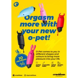 O-PET DELFÍN CON BALA DE 10 VIBRACIONES AZUL CRUSHIOUS