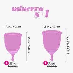 COPAS MENSTRUALES MINERVA S + L CON BOLSA CRUSHIOUS