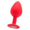 PLUG ANAL DIAMOND BUTT PLUG GRANDE ROJO