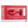 PLUG ANAL DIAMOND BUTT PLUG GRANDE ROJO